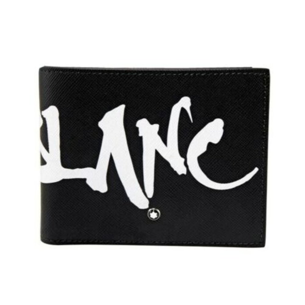 MONTBLANC BLACK SARTORIAL WALLET 6CC CALLIGRAPHY NEW BOX ITALY 100% AUTHENTIC